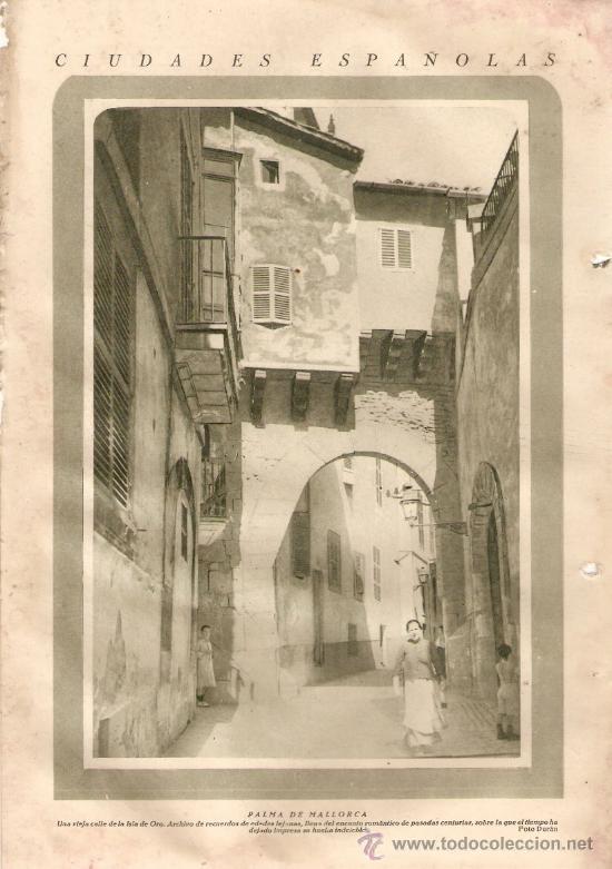 Collecting paper: RECORTE PRENSA A&Ntilde;O 1928 CALLE PALMA DE MALLORCA CIUDADES BALEARES FOTOS ANTIGUAS