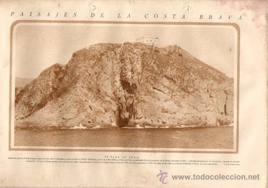 Coleccionismo: RECORTE PRENSA A&Ntilde;O 1928 COSTA BRAVA FARO TOSSA DE MAR FOTOGRAFIA TORRENTS PAISAJES MAR