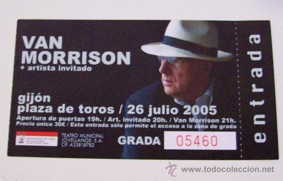 Coleccionismo: ENTRADA CONCIERTO DE VAN MORRISON - Foto 1