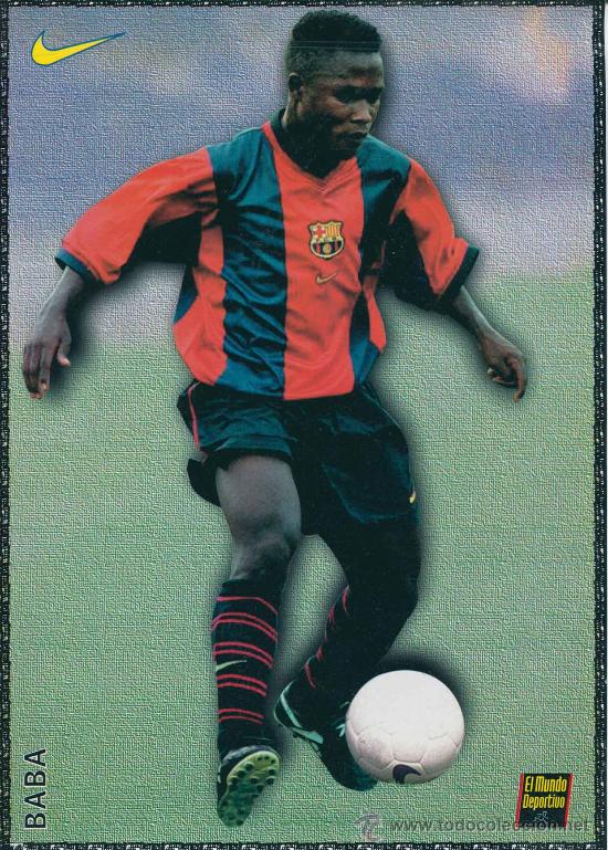 Coleccionismo: Ficha tecnica Haruna Babangida Baba - futbol barelona, bar&ccedil;a - mundo deportivo 16 - 21X30 cm.
