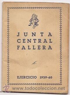 Coleccionismo: Libreta de la Junta Central Fallera 1959-60