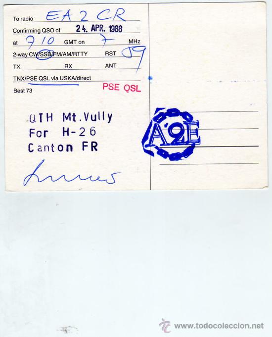 Coleccionismo: QSL. SUIZA. CIRCULADA - Foto 2