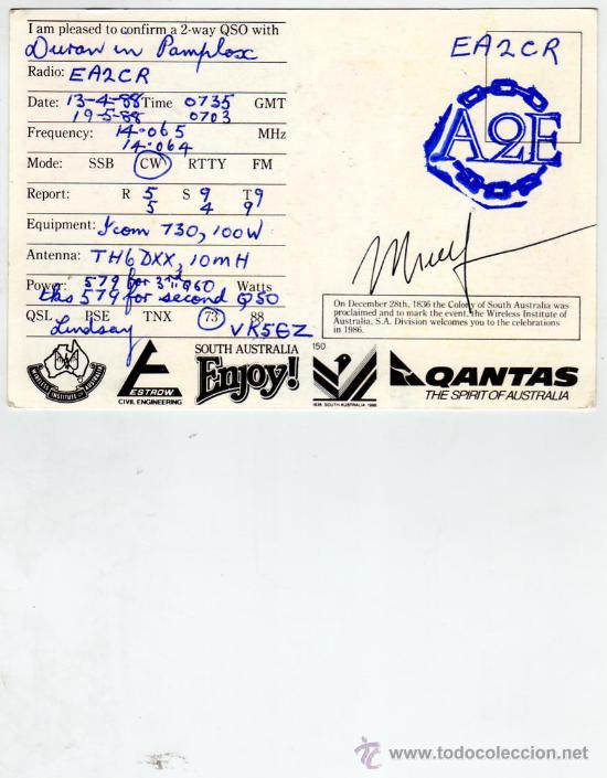 Coleccionismo: QSL. AUSTRALIA. CIRCULADA - Foto 2