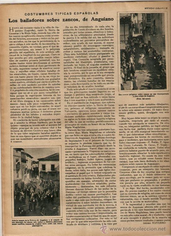 Collecting paper: A&Ntilde;O 1930 BAILADORES SOBRE ZANCOS ANGUIANO LOGRO&Ntilde;O CHARANGA COSTUMBRES TIPICAS ESPA&Ntilde;OLAS