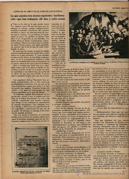 Collezionismo: A&Ntilde;O 1930 CLOWNS ESPA&Ntilde;OLES CIRCO LOS BARRACETA EN MOSCU PAYASOS