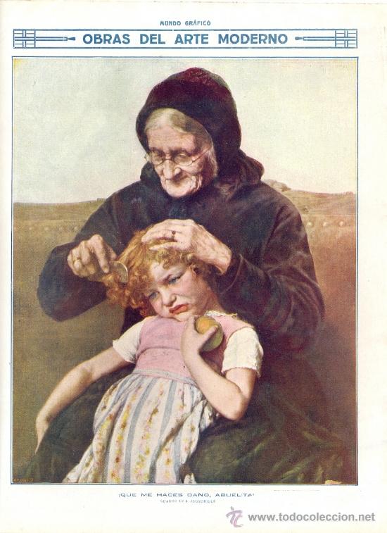 Coleccionismo: A&Ntilde;O 1915 PINTURAS LAMINA REPRODUCCION ARTE MODERNO JACKOBIDES COMMERRE HASTA MA&Ntilde;ANA