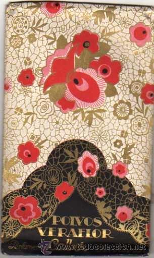 Coleccionismo: Perfumeria. Polvos veraflor. Perfumeria Callver San Sebastian.