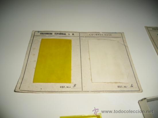 Coleccionismo: FOSFORERA ESPA&Ntilde;OLA COLORES BASE 3 Y 4 - Foto 1