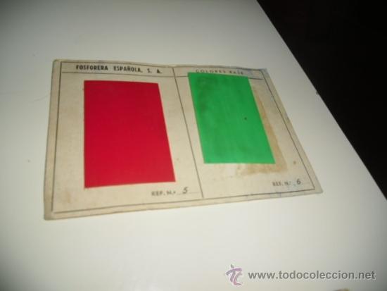 Coleccionismo: FOSFORERA ESPA&Ntilde;OLA COLORES BASE 5 Y 6 - Foto 1