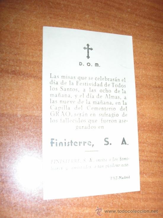 Coleccionismo: hojita de oraci&oacute;n a la virgen-finisterre