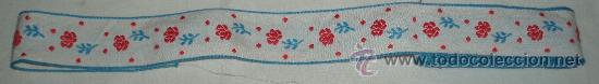 Colecionismo: cinta antigua con motivos florales 140 cms