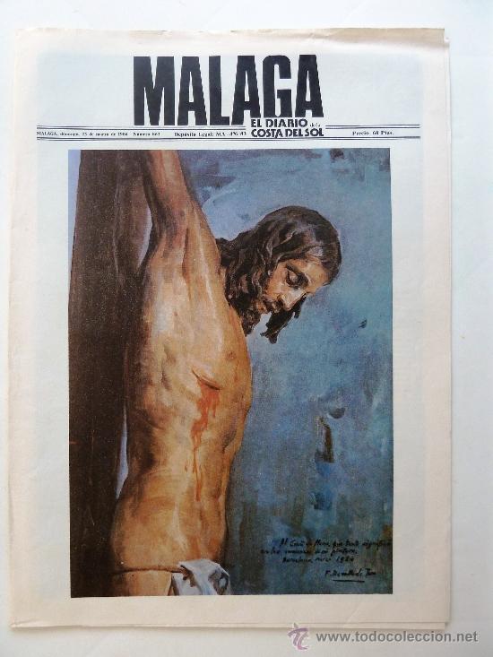 Coleccionismo: MENA. PORTADA DEL DIARIO COSTA DEL SOL DE MALAGA. 23 MARZO DE 1986. EL CRISTO DE LA LEGI&Oacute;N.