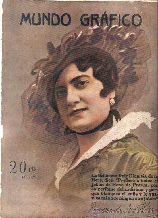 Coleccionismo: RECORTE PRENSA A&Ntilde;O 1916 DIONISIA DE LA HERA ACTRIZ ARTISTA TEATRO HENO DE PRAVIA JABON AUTOGRAFO