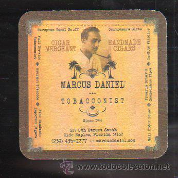 Coleccionismo: POSAVASOS DE TABACO MARCUS DANIEL. MIAMI, FLORIDA. - Foto 1