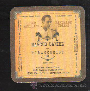 Coleccionismo: POSAVASOS DE TABACO MARCUS DANIEL. MIAMI, FLORIDA. - Foto 1