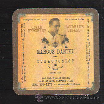 Coleccionismo: POSAVASOS DE TABACO MARCUS DANIEL. MIAMI, FLORIDA. - Foto 1