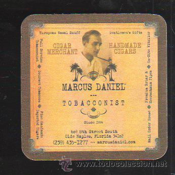 Coleccionismo: POSAVASOS DE TABACO MARCUS DANIEL. MIAMI, FLORIDA. - Foto 1