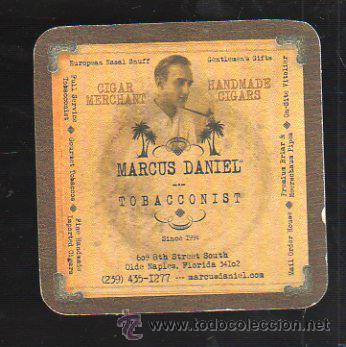 Coleccionismo: POSAVASOS DE TABACO MARCUS DANIEL. MIAMI, FLORIDA. - Foto 1
