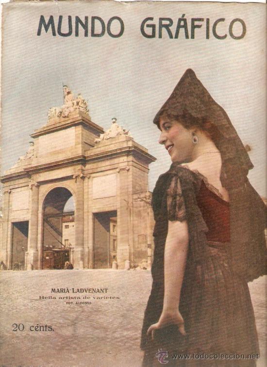 Colecionismo: RECORTE PRENSA A&Ntilde;OS 20 MARIA LADVENANT VARIETES ARTISTA ACTRIZ TEATRO FOTOGRAFIA ALFONSO