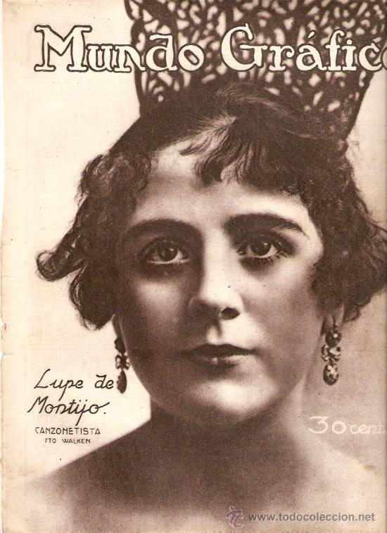 Coleccionismo: RECORTE PRENSA A&Ntilde;OS 20 LUPE DE MONTIJO CANZONETISTA ARTISTA ACTRIZ TEATRO FOTOGRAFIA WALKEN