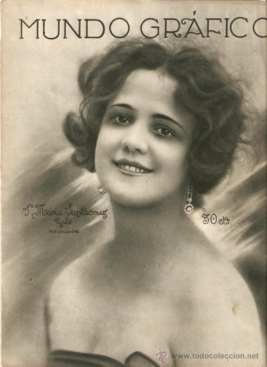 Colecionismo: RECORTE PRENSA A&Ntilde;OS 20 MARIA SANTACRUZ TIPLE ARTISTA ACTRIZ TEATRO FOTOGRAFIA CALVACHE