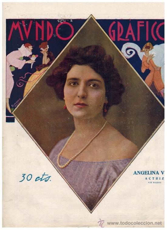 Colecionismo: RECORTE PRENSA A&Ntilde;OS 20 ANGELINA VILAR ARTISTA ACTRIZ TEATRO FOTOGRAFIA WALKEN