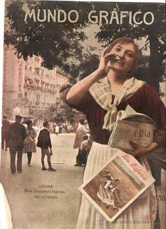 Colecionismo: RECORTE PRENSA A&Ntilde;OS 20 DANAE CANTANTE ARTISTA FOTOGRAFIA ALFONSO
