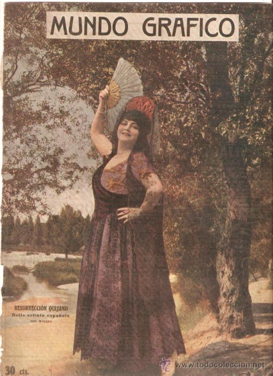 Colecionismo: RECORTE PRENSA A&Ntilde;O 1919 RESURRECCION QUIJANO ARTISTA FOTOGRAFIA WALKEN TEATRO