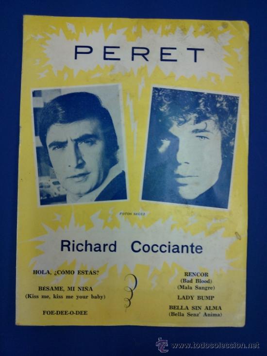 Coleccionismo: cancionero de peret y richard cocciante tama&ntilde;o 16 x 21,5