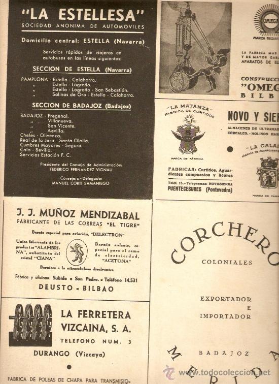 Coleccionismo: A&Ntilde;OS 30 PUBLICIDAD LA ESTELLESA PUENTECESURES LA MATANZA AMURRIO GUERNICA ANSELMO CEA AURELIO RUENES