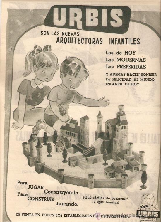 Sammelleidenschaft Papier: A&Ntilde;O 1960 RECORTE PRENSA PUBLICIDAD JUGUETES CONSTRUCCION URBIS RAMON COLOMER TIMBRADO VILLARREAL