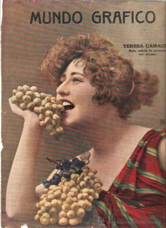 Colecionismo: RECORTE PRENSA A&Ntilde;OS 20 TERESA CAMACHO ARTISTA ZARZUELA FOTOGRAFIA WALKEN TEATRO