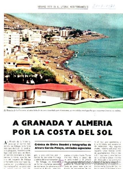 Coleccionismo: FASC&Iacute;CULO. VERANO 1971 EN EL LITORAL MEDITERR&Aacute;NEO / 3. A GRANADA Y ALMER&Iacute;A POR LA COSTA. 1971.