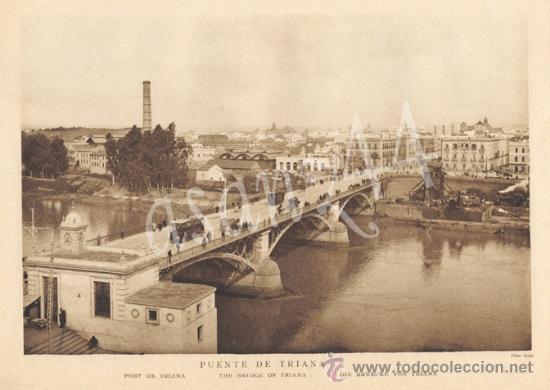 Vinilo Pixerstick Puente de Triana sobre el río Guadalquivir, Sevilla,  Andalucia 