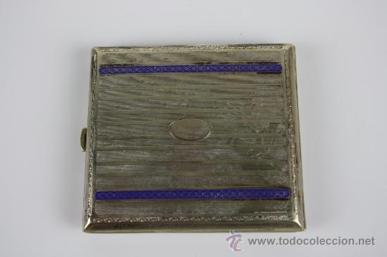 Coleccionismo: PITILLERA EN ALPACA ESMALTADA A&Ntilde;OS 20. - Foto 1