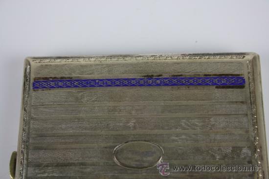 Coleccionismo: PITILLERA EN ALPACA ESMALTADA A&Ntilde;OS 20. - Foto 2