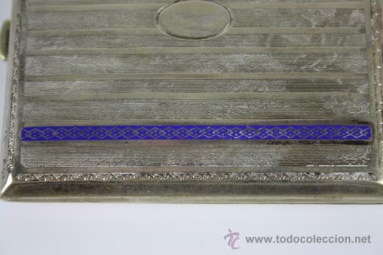 Coleccionismo: PITILLERA EN ALPACA ESMALTADA A&Ntilde;OS 20. - Foto 3