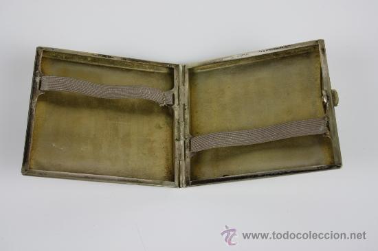 Coleccionismo: PITILLERA EN ALPACA ESMALTADA A&Ntilde;OS 20. - Foto 5
