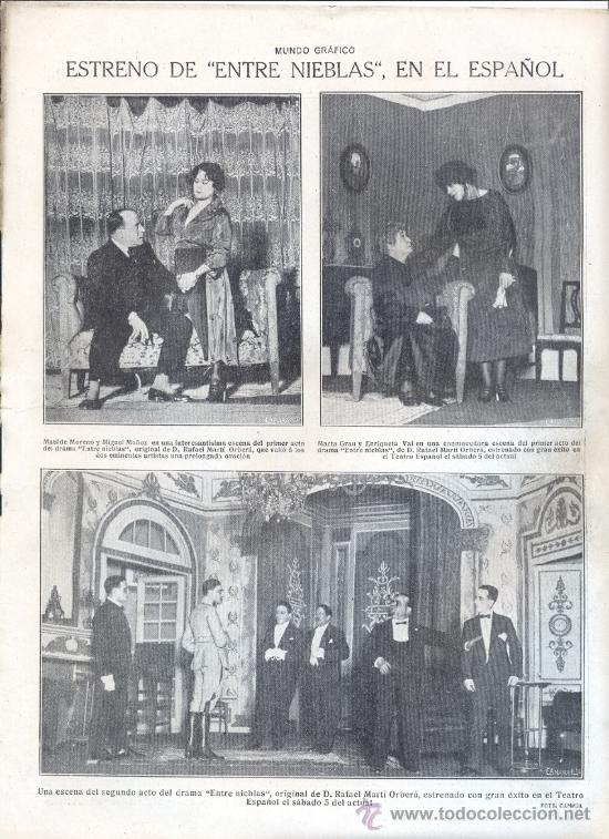 Collectionnisme: A&Ntilde;O 192? TEATRO ESTRENO ENTRE NIEBLAS TEATRO ESPA&Ntilde;OL RAFAEL MARTI ORBERA MATILDE MORENO