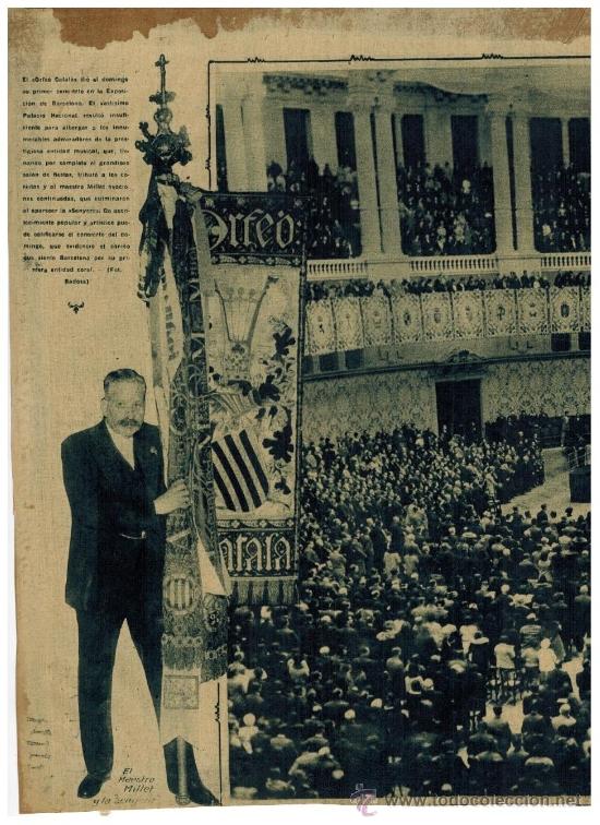 Coleccionismo: A&Ntilde;O 1928 ORFEO CATALA MILLET SENYERA C0NCIERTO PALAU NACIONAL EXPOSICION BARCELONA