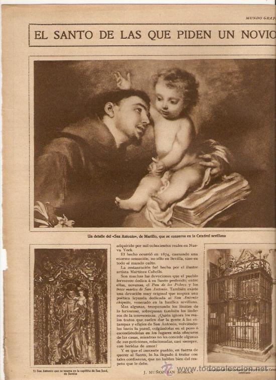 Coleccionismo: A&Ntilde;O 19?? DEVOCION DEVOCIONES CREENCIAS SAN ANTONIO CHIQUITO SEVILLA PEPE HILLO CHICLANERO TATO SANZ