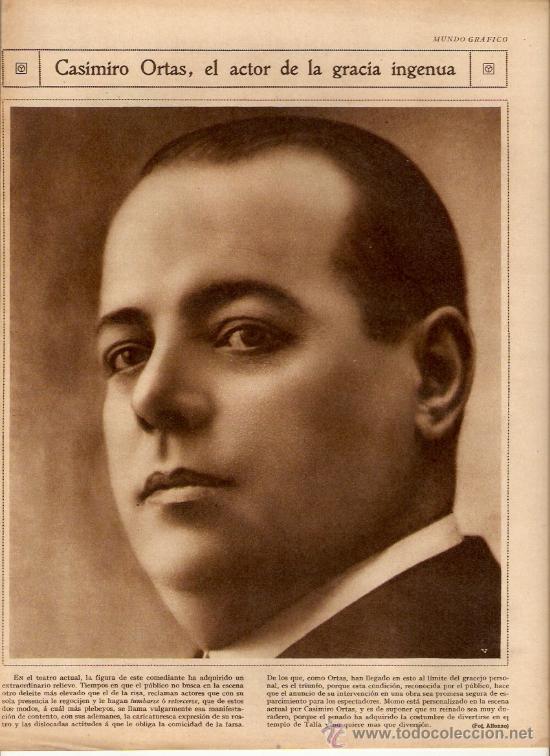 Coleccionismo: A&Ntilde;O 19?? CASIMIRO ORTAS ACTOR TEATRO CORPUS MADRID CORDOBA SEVILLA