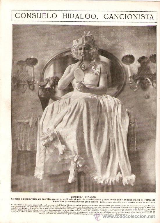 Coleccionismo: A&Ntilde;O 19?? TIPLE DE OPERETA CONSUELO HIDALGO ARTISTA VARIEDADES CANCIONISTA CANTANTE TEATRO MARAVILLAS