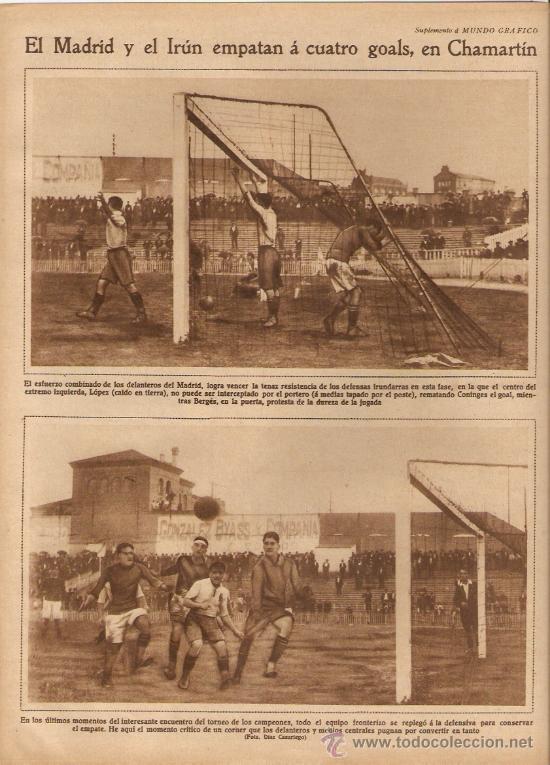 Coleccionismo: A&Ntilde;O 19?? PARTIDO FUTBOL REAL MADRID IRUN CHAMARTIN MIGUEL PRIMO DE RIVERA ANIVERSARIO REGIMEN ESPA&Ntilde;A
