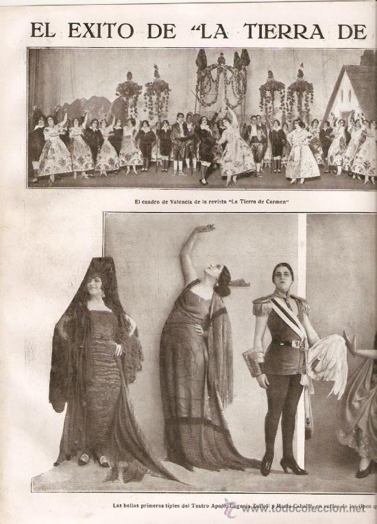 Coleccionismo: A&Ntilde;O 19?? EXITO LA TIERRA DE CARMEN TEATRO APOLO REVSITA MUSICAL MARIA CABALLE EUGENIA ZUFFOLLI