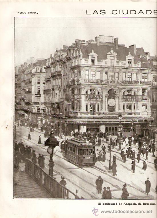 Coleccionismo: A&Ntilde;O 191? PRIMERA GUERRA MUNDIAL CIUDADES DE LA GUERRA BOULEVARD ANSPACH BRUSELAS LA BOLSA