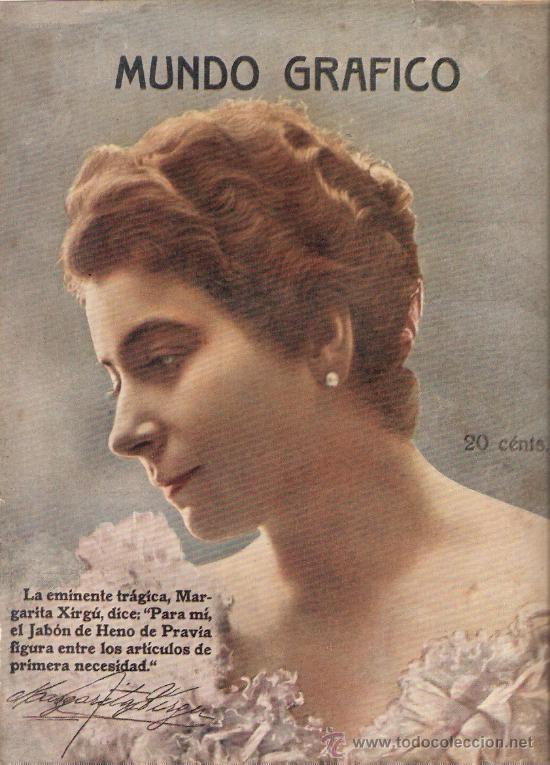 Coleccionismo: A&Ntilde;O 1916 MARGARITA XIRGU ACTRIZ TEATRO BADALONA JABON HENO DE PRAVIA