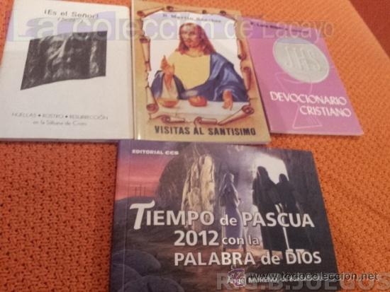Coleccionismo: LOTE LIBROS RELIGIOSOS-DEVOCIONARIO-ORACIONES PASCUA-SANTISIMO-HUELLAS ,ROSTRO Y RESURRECCION