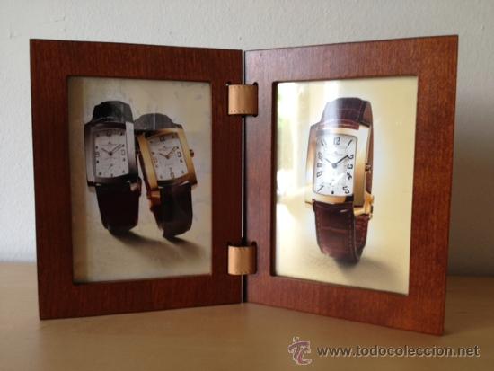 Sammeln: Usado - marco de fotos de madera doble - De la firma BAUME & MERCIER