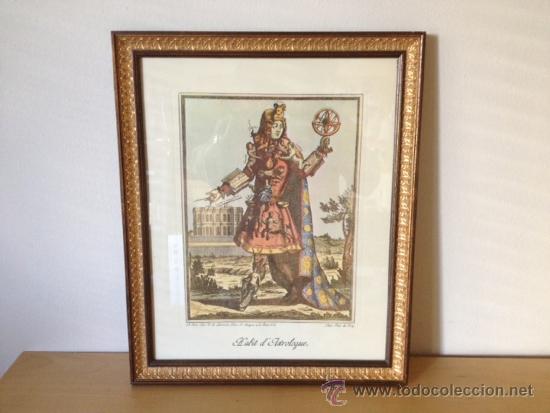 Coleccionismo: Lamina enmarcada - HABIT D' ASTROLOGUE - N. Larmessin II - Colecci&oacute;n LES COSTUMS GROTESQUES